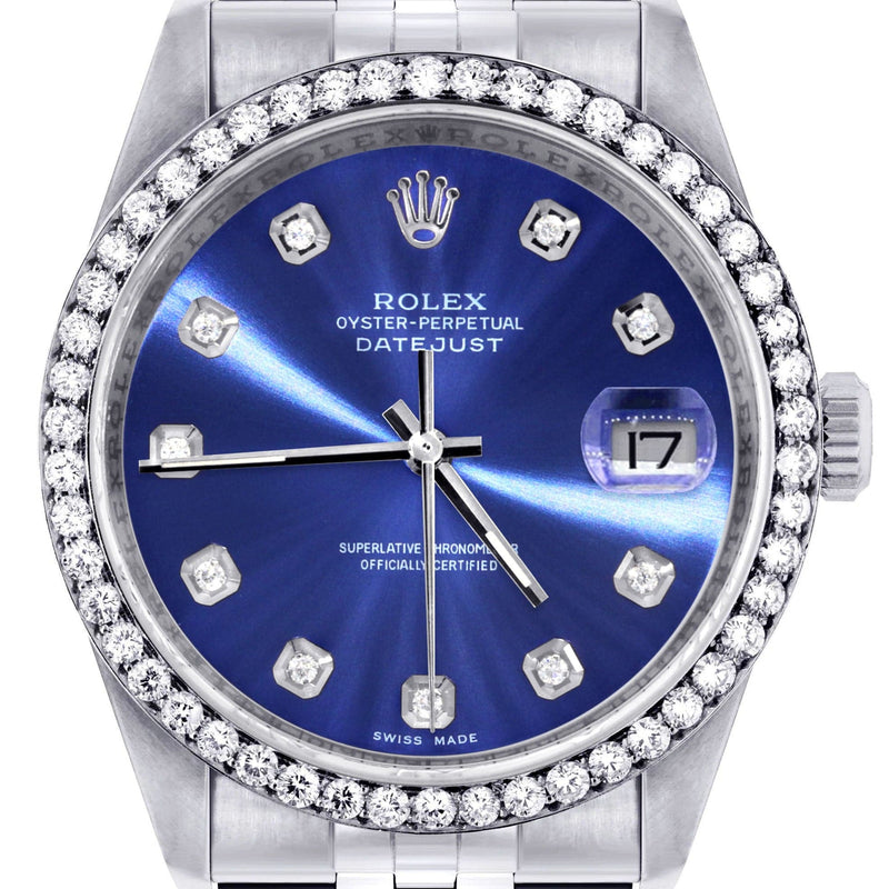 Mens Rolex Datejust Watch 16200 | 36Mm | Blue Dial | Jubilee Band