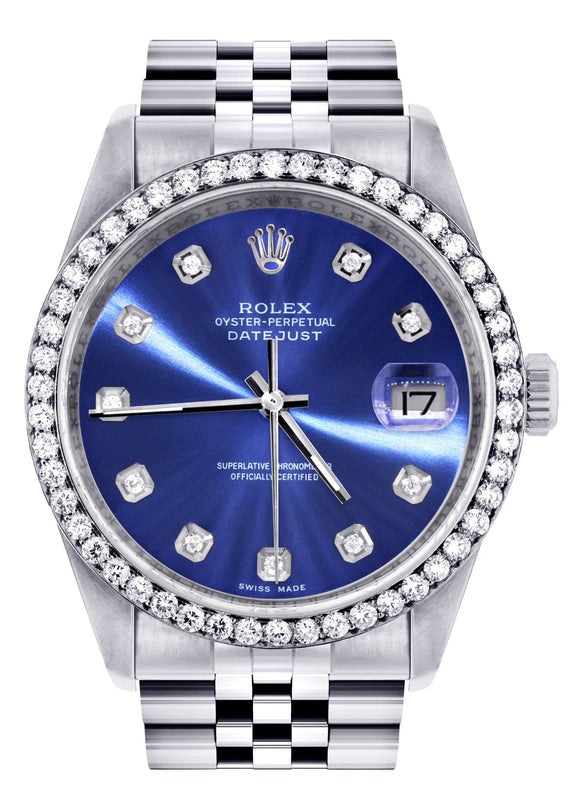 Mens Rolex Datejust Watch 16200 | 36Mm | Blue Dial | Jubilee Band