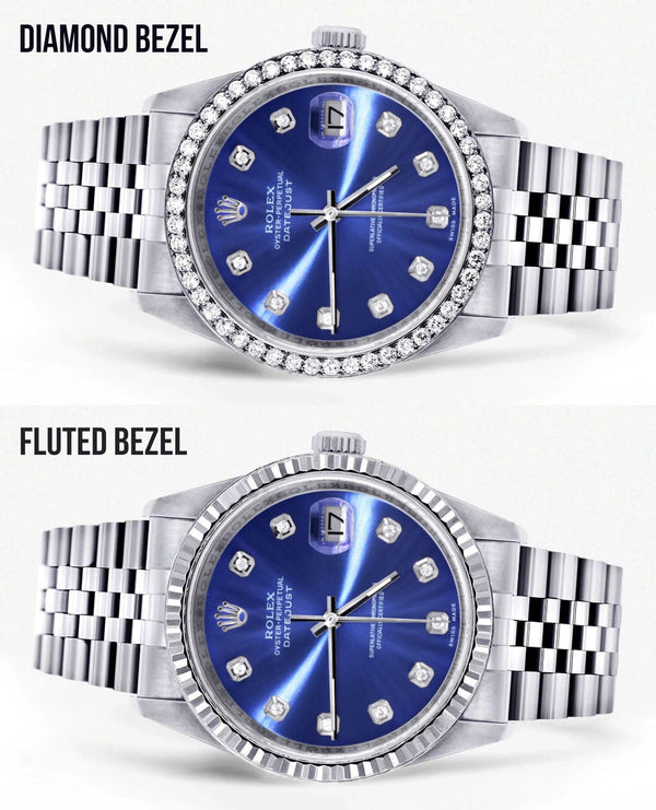 Mens Rolex Datejust Watch 16200 | 36Mm | Blue Dial | Jubilee Band