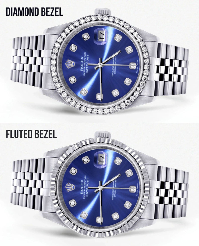 Mens Rolex Datejust Watch 16200 | 36Mm | Blue Dial | Jubilee Band