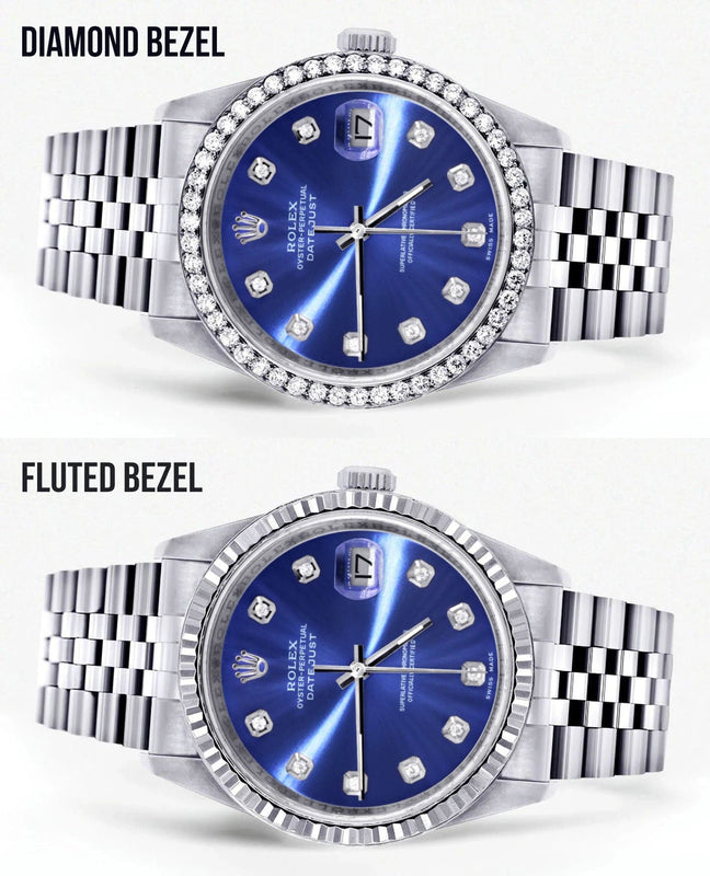 Mens Rolex Datejust Watch 16200 | 36Mm | Blue Dial | Jubilee Band