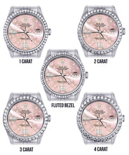 Mens Rolex Datejust Watch 16200 | 36Mm | Pink Flower Dial | Jubilee Band