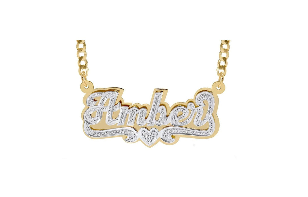 Personalized Double Nameplate | 10K/14K | Yellow Gold | Style Options Available