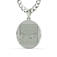 Men's VVS Lab Diamond Customizable White Gold Last Supper Necklace Pendant