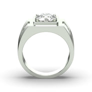 Men's Jewelry - Men's VVS Lab Diamond Round Engagement Ring | White Gold
