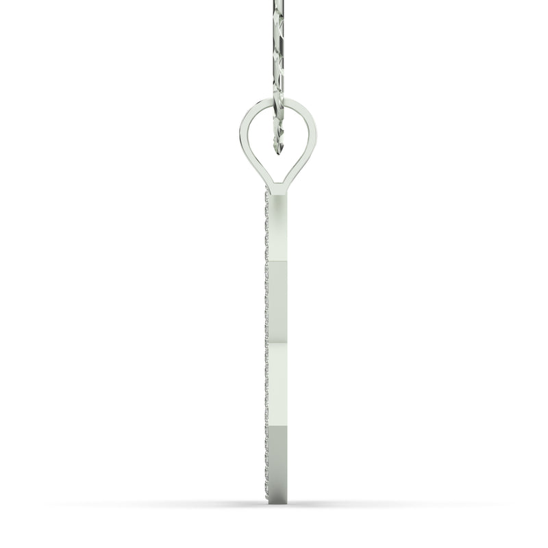 Men's VVS Lab Diamond Customizable White Gold Star of David Necklace Pendant