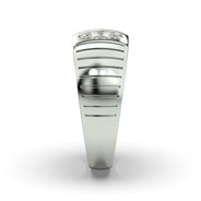 Men's Jewelry - Men's VVS Lab Diamond Oval Solitaire Engagement Ring |  White Gold