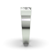 Men's Jewelry - Men's VVS Lab Diamond Princess Cut Solitaire Engagement Ring | White Gold