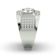 Men's Jewelry - Men's VVS Lab Diamond Ring | Round Brilliant Cut Halo