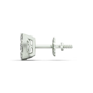 Men's Jewelry - VVS Lab Diamond Cluster Stud Earrings For Men | 14K White Gold