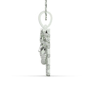 Men's White Gold VVS Lab Grown Diamond Customizable Jesus Necklace Pendant
