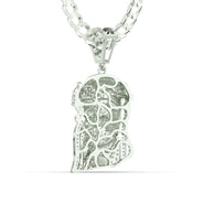 Men's White Gold VVS Lab Grown Diamond Customizable Jesus Necklace Pendant