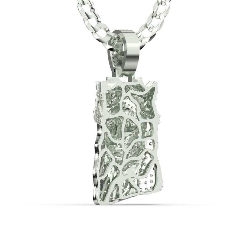 Men's White Gold VVS Lab Grown Diamond Customizable Jesus Necklace Pendant