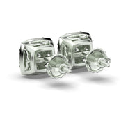 Men's Jewelry - VVS Lab Diamond Cluster Stud Earrings For Men | 14K White Gold