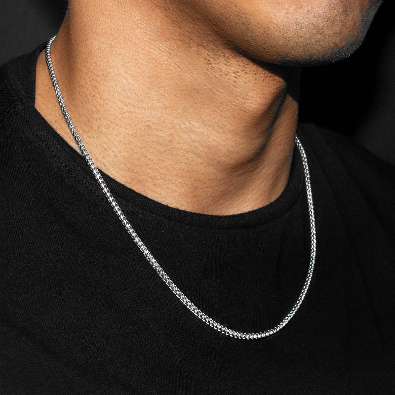 10K White Gold Franco Necklace / 3 MM