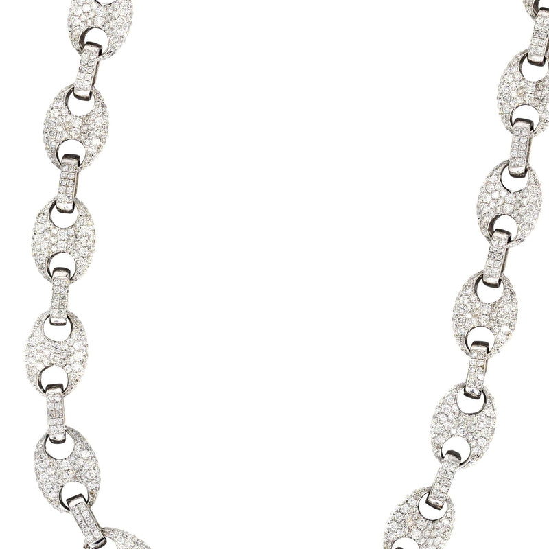 Diamond White Puff Gucci Chain