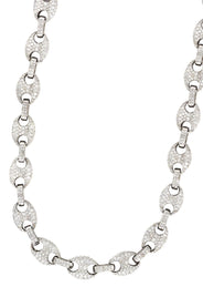 Diamond White Puff Gucci Chain