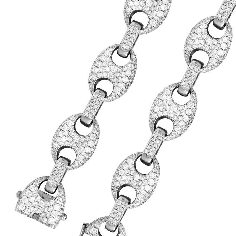 Diamond White Puff Gucci Chain