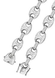 Diamond White Puff Gucci Chain