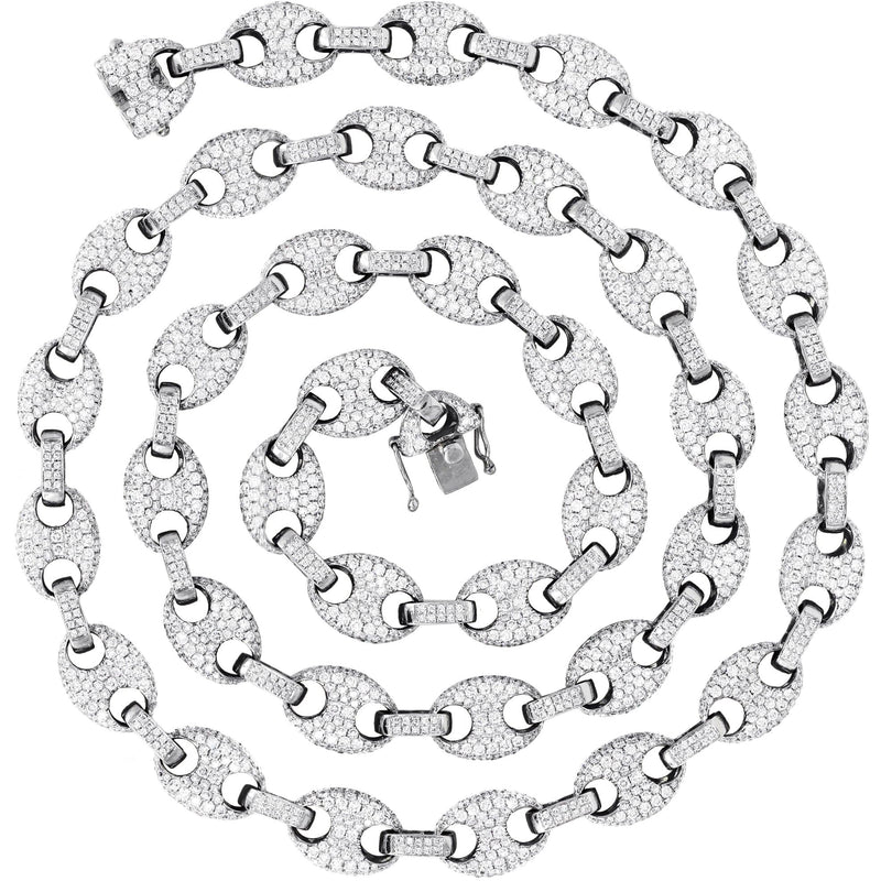 Diamond White Puff Gucci Chain