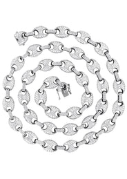 Diamond White Puff Gucci Chain