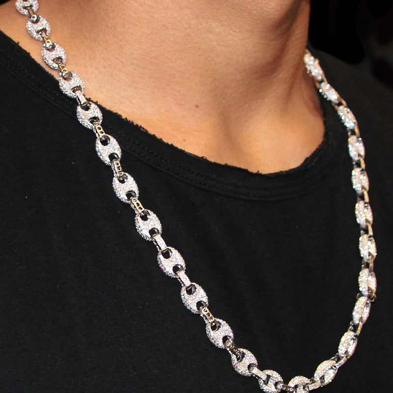 Diamond White Puff Gucci Chain