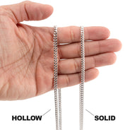 10K White Gold Miami Cuban Necklace / 4 MM