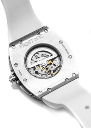 Frost NYC Mens Watch - Automatic Skeleton Stainless Steel Sport Diamond Watch | FRST-01-XS-D | White