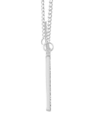 14K White Gold  Full Diamond Script Name Necklace | Style #18