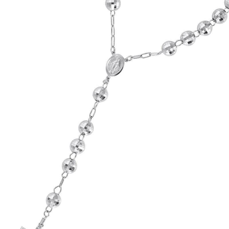 14K White Gold Rosary Chain
