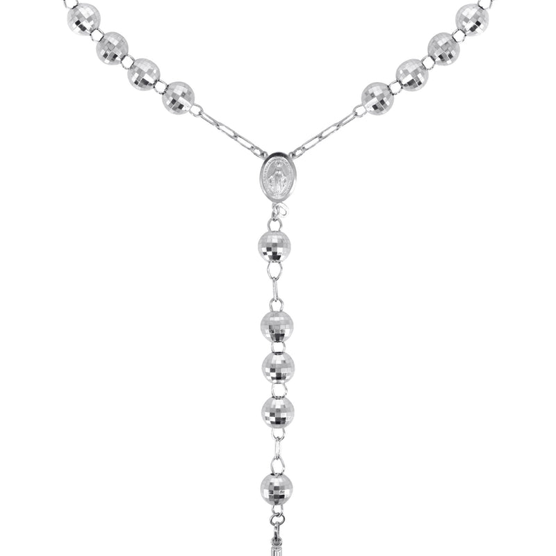 Rosary White Gold Chain 10K