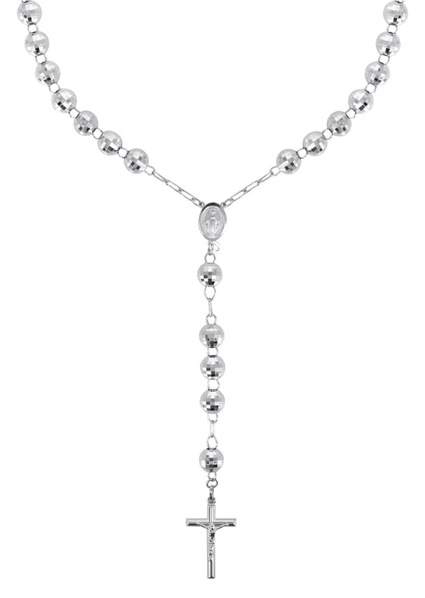 Rosary White Gold Chain 10K