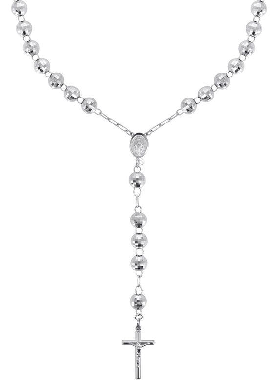 Rosary White Gold Chain 10K