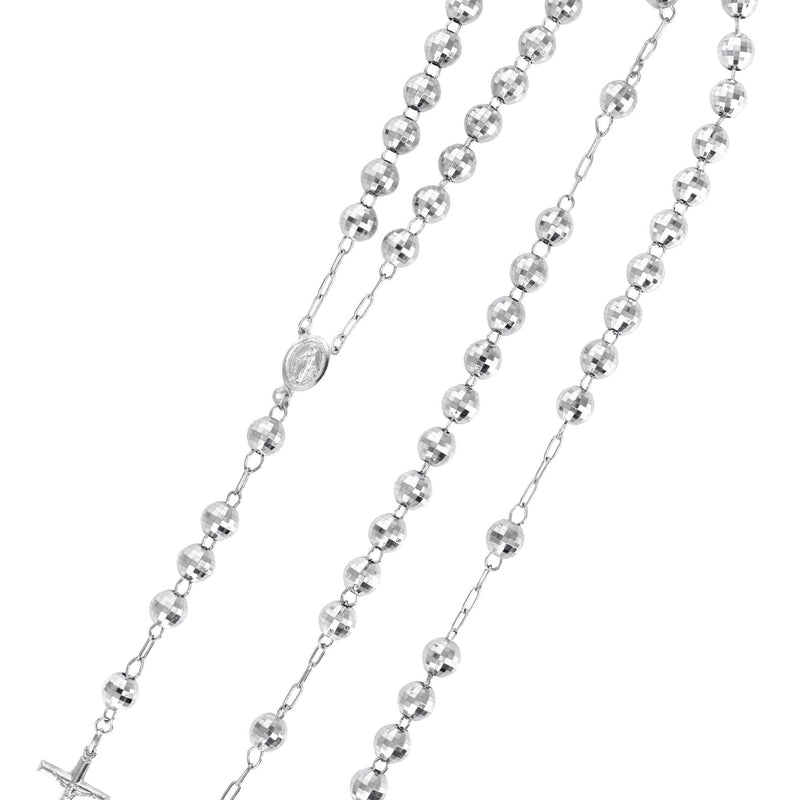 14K White Gold Rosary Chain