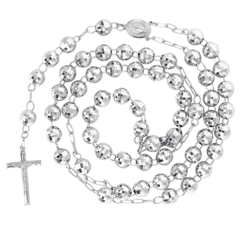 Rosary White Gold Chain 10K