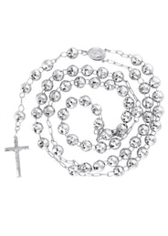 14K White Gold Rosary Chain
