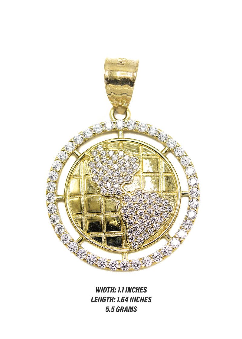 10KGold World Pendant  Gold | 5.5 Grams