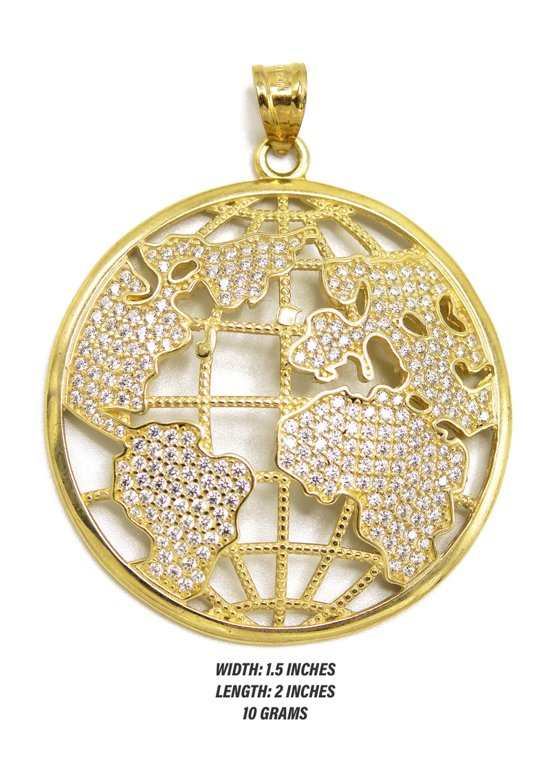 10KGold World Pendant  Gold | 10 Grams