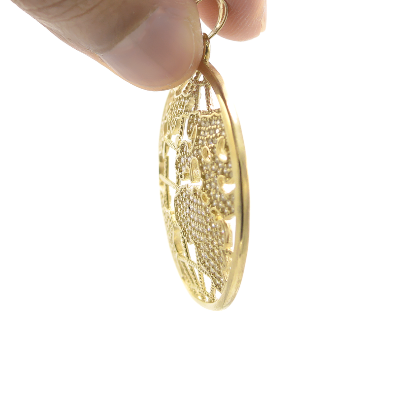 10KGold World Pendant  Gold | 10 Grams
