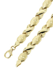 YELLOW GOLD "XO" HOLLOW NECKLACE FOR WOMEN | APPX 11.7 GRAMS