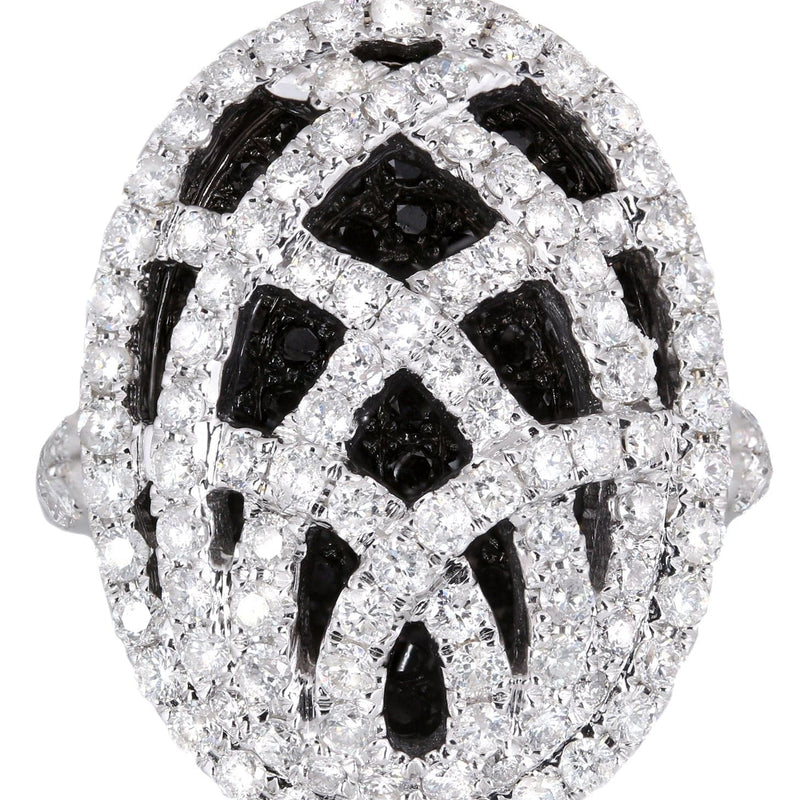 14K Ladies Black Diamond Cocktail Ring | 1.39 Carats | 10.72 Grams