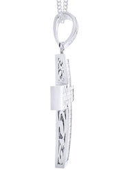 14 White Gold Diamond Cross Necklace  | 11.25 Carats