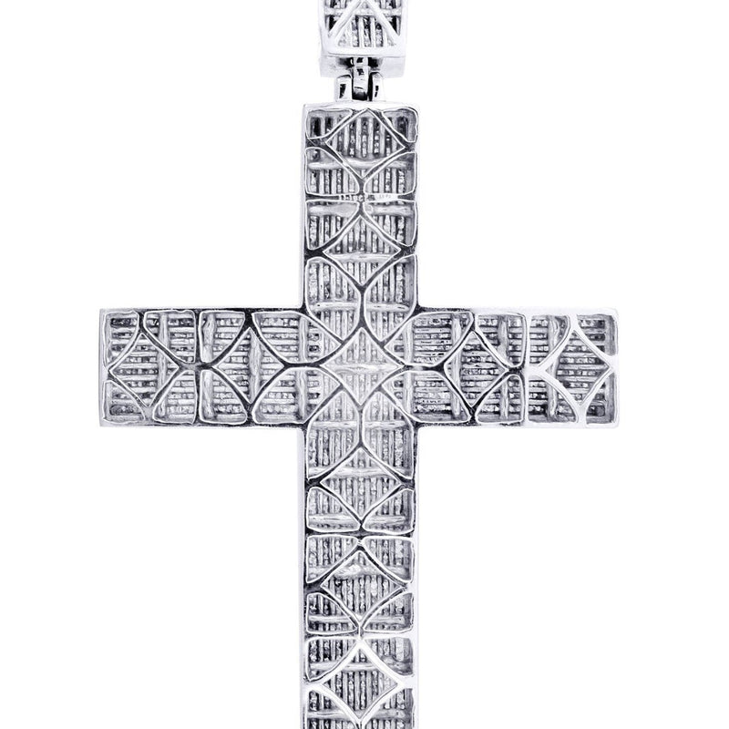 14 White Gold Diamond Cross Necklace  | 18.92 Carats