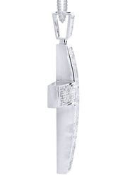14 White Gold Diamond Cross Necklace  | 18.92 Carats