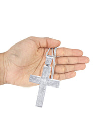 14 White Gold Diamond Cross Necklace  | 18.92 Carats