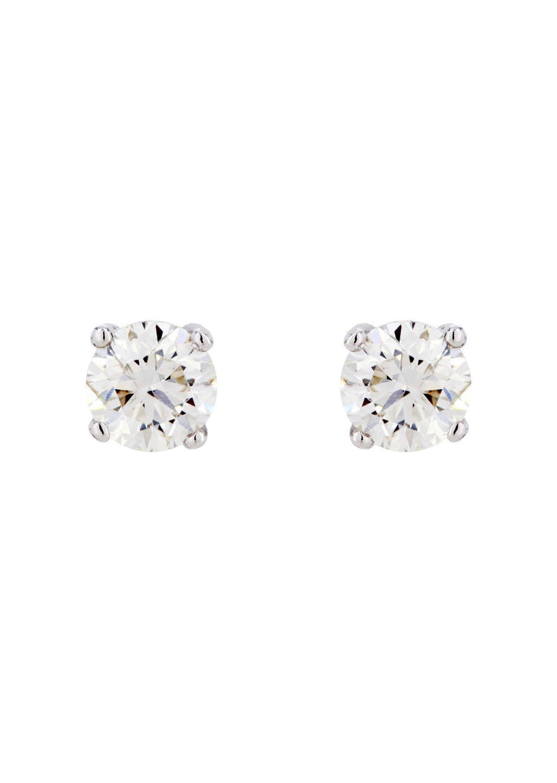 Round Diamond Stud Earrings | 1.85 Carats