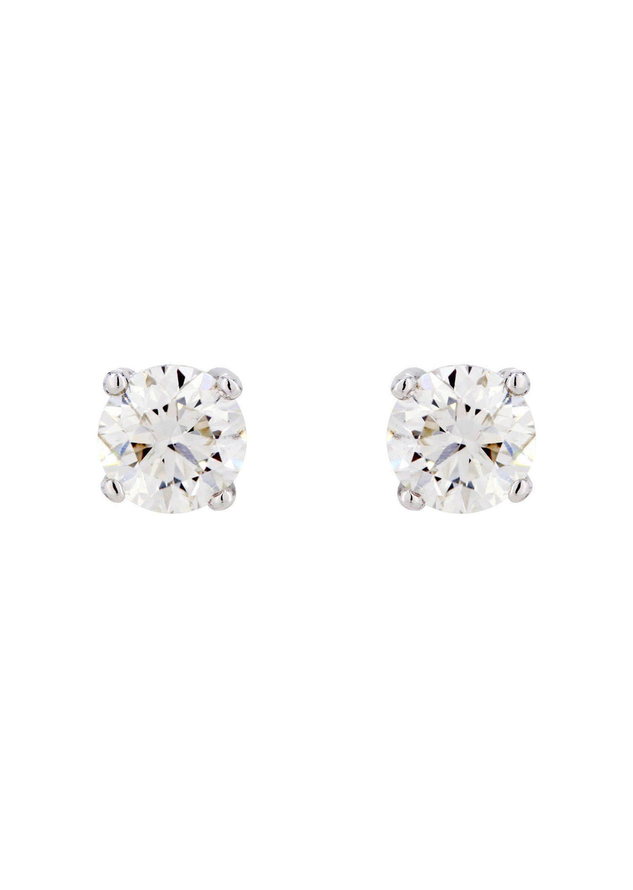 Round Diamond Stud Earrings | 1.85 Carats