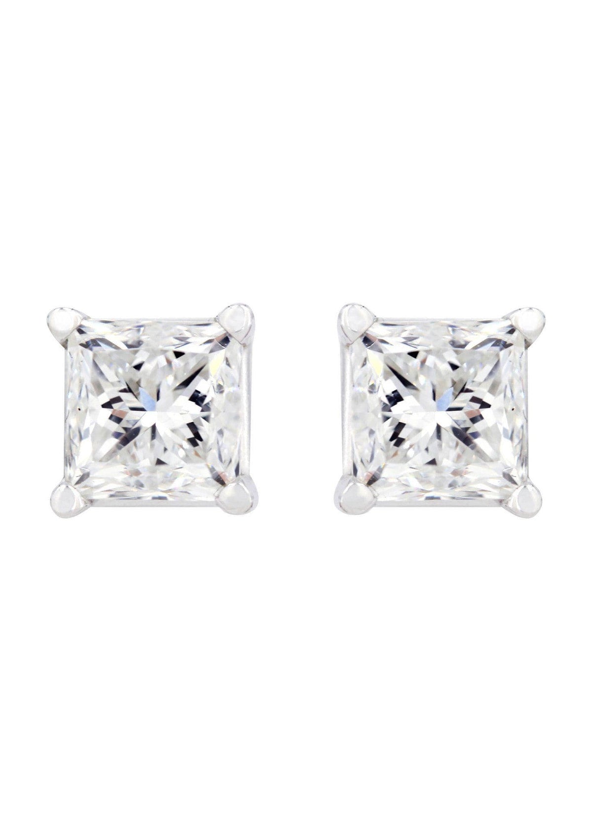 Princess Diamond Stud Earrings | 1.82 Carats