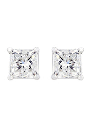 Princess Diamond Stud Earrings | 1.82 Carats