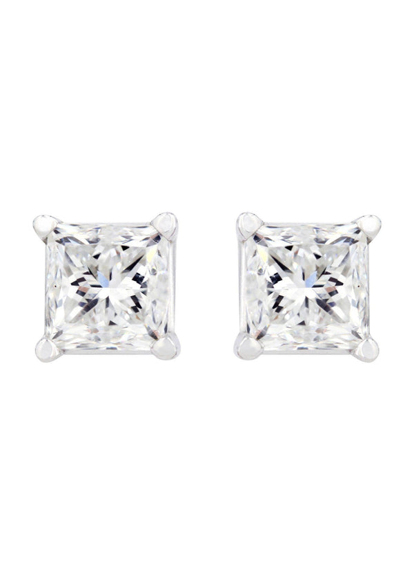 Princess Diamond Stud Earrings | 1.82 Carats